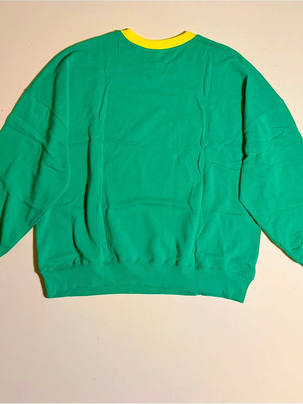 Sprite Women’s Oversized Graphic Crewneck Sweatshirt Green Yellow Size 1X NWT - Picture 7 of 7